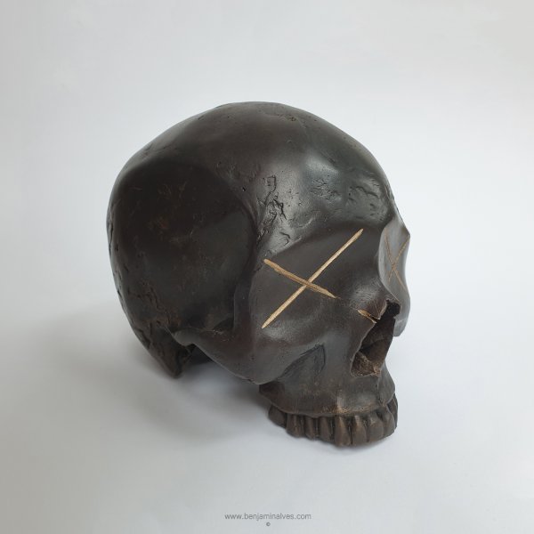 Bronze sculpture "Human Skull"